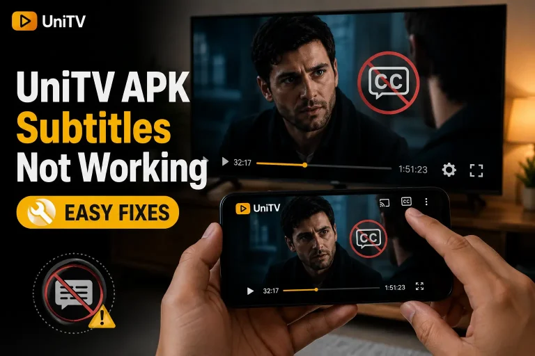 UniTV APK subtitles error solutions