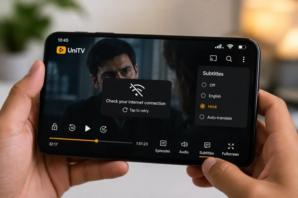 UniTV APK Subtitles Not Working – Easy Fixes 2 Check your Internet Connection for subtitles